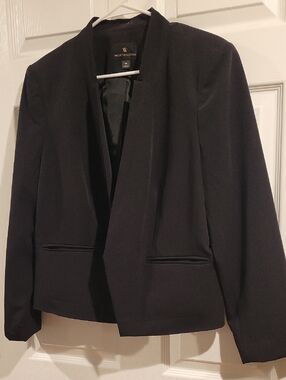 Worthington Women's Black Open-Front Blazer Jacket